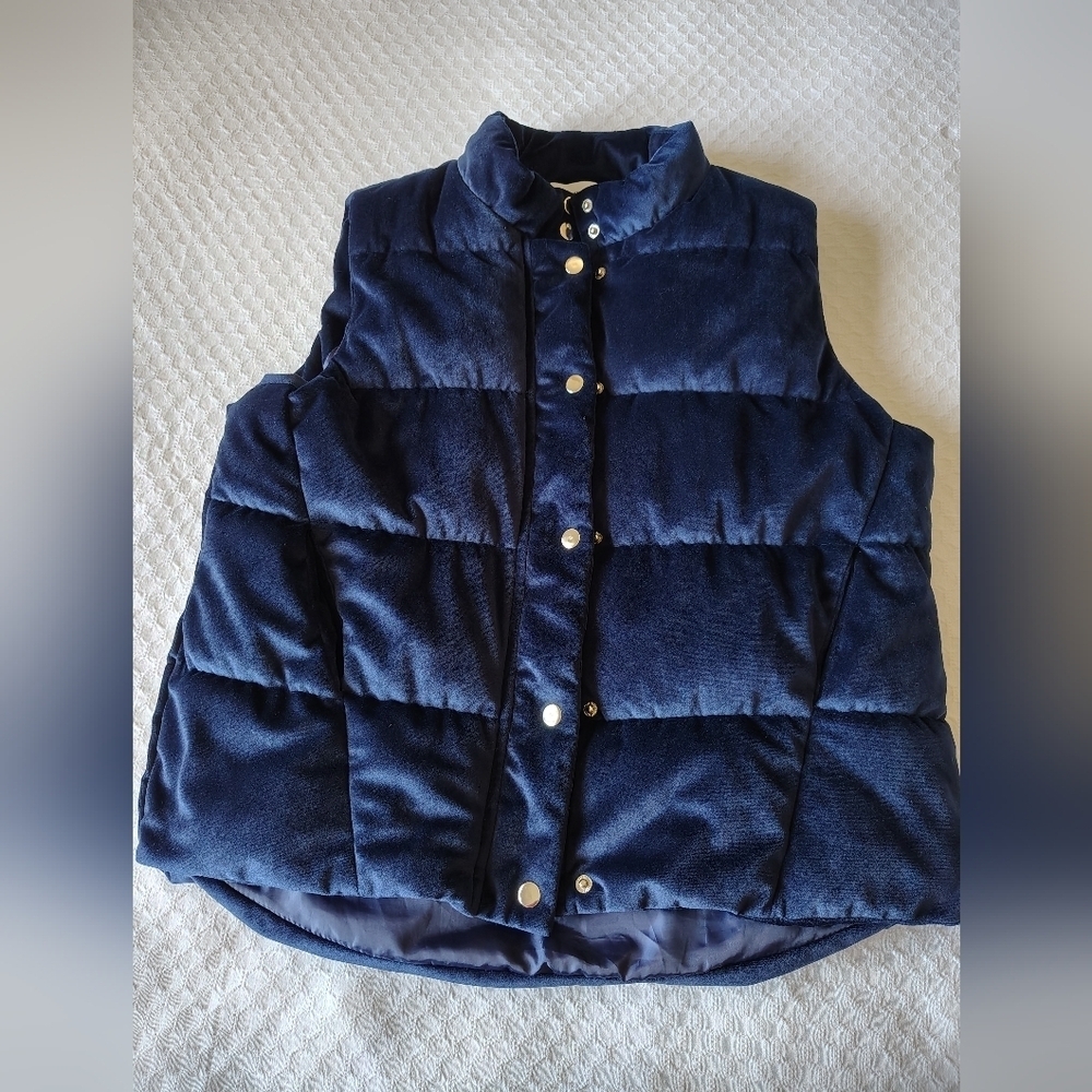 Ming Shi Sheng Nuo Navy Blue Puffer Vest Size M